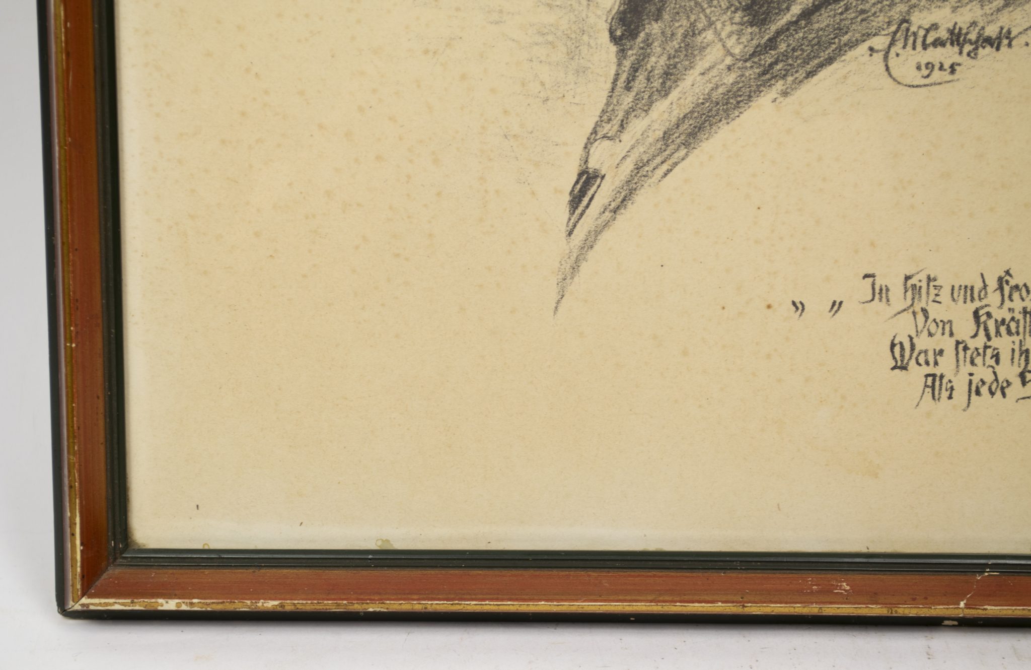 Large size framed German soldier portrait (1925)