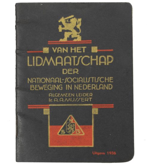 NSB Lidmaaatschapspas der Nationaal-Socialistische Beweging in Nederland