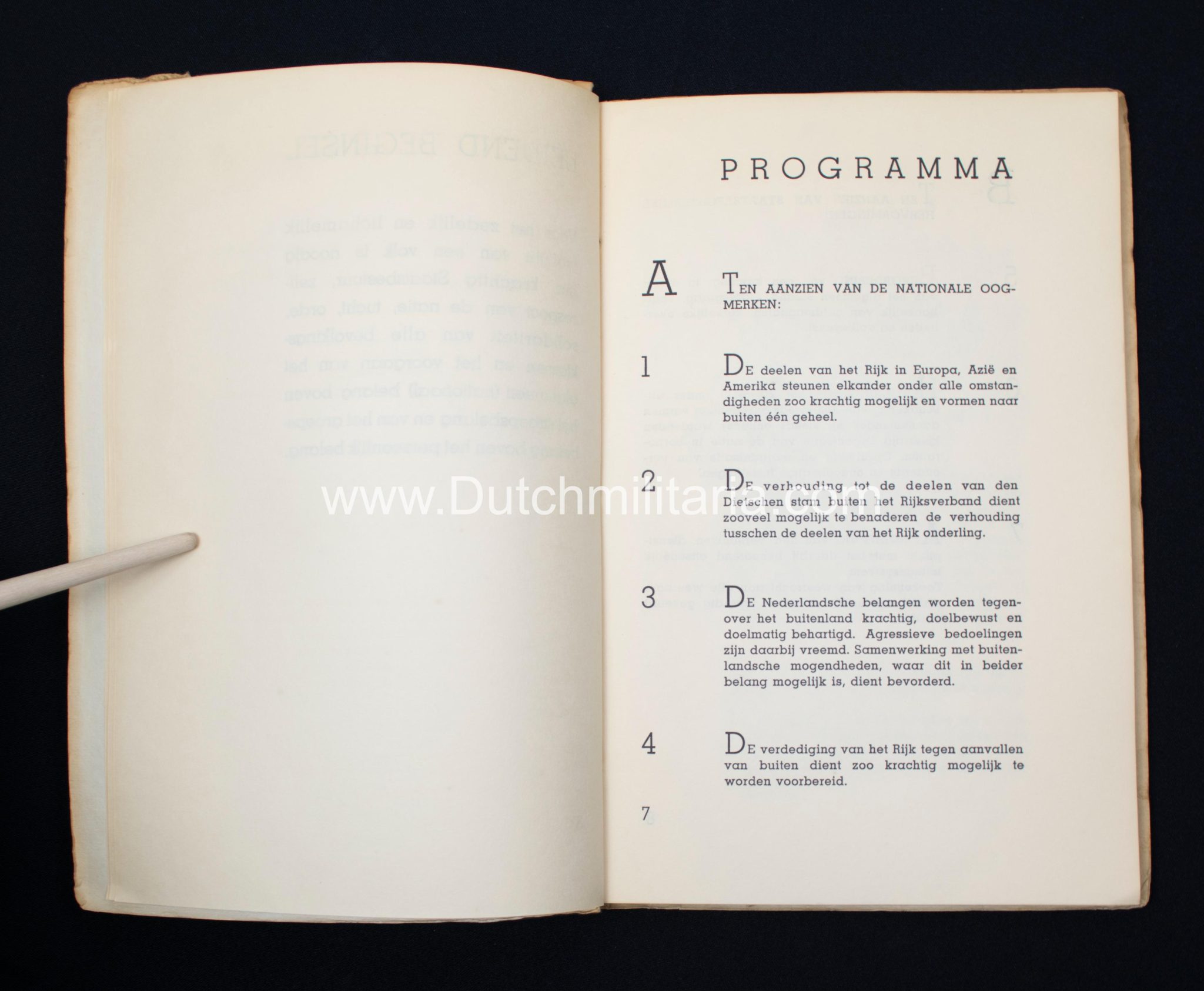 (NSB) Programma met toelichting benevens de bronnen van het Nederlandsche Nationaal-socialisme. #85 (of only 100!) - Extremely rare