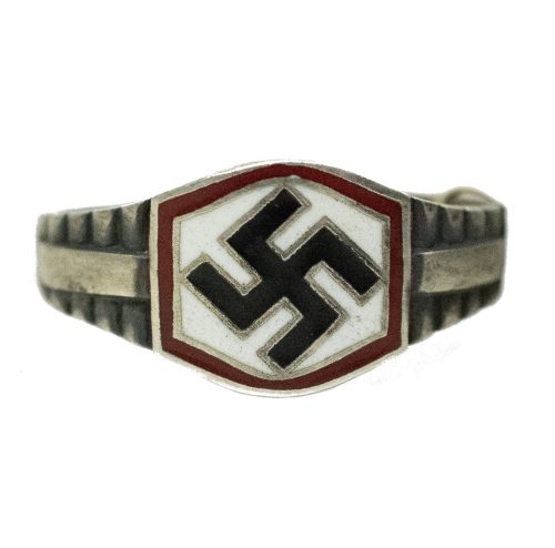 NSDAP jeweler made sympathisers ring (Hallmarked 800) - rare