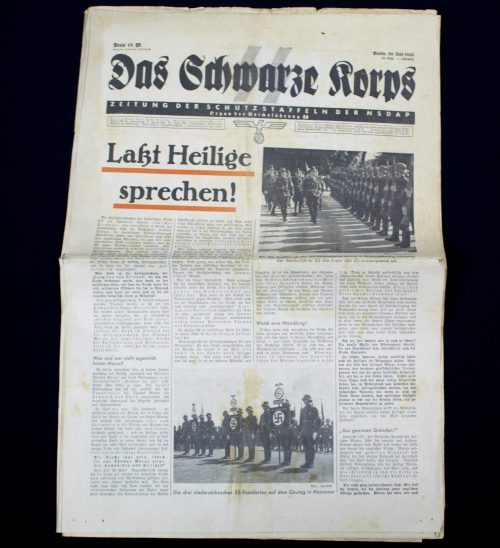 (Newspaper) Das Schwarze Korps 10. Juli 1935 19. Folge 1. Jahrgang