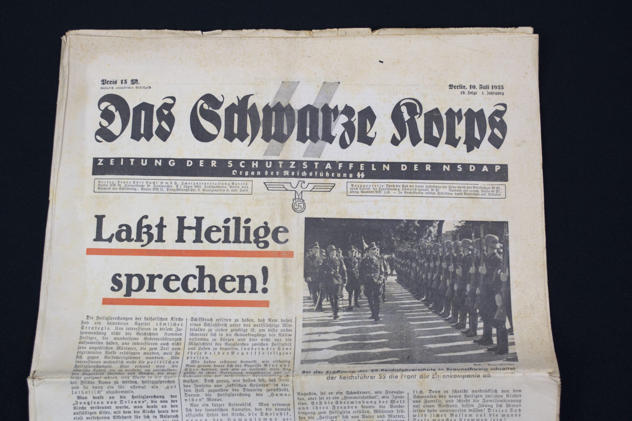 (Newspaper) Das Schwarze Korps 10. Juli 1935 19. Folge 1. Jahrgang (2) (Newspaper) Das Schwarze Korps 10. Juli 1935 19. Folge 1. Jahrgang