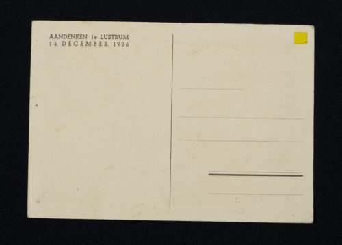 (Postcard) Aandenken 12 Lustrum 14 december 1936 (5 Years existence of the NSB) - very rare