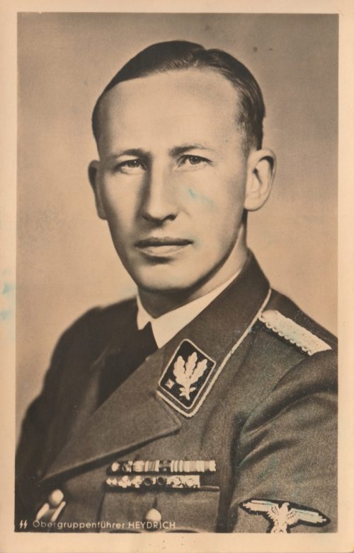 (Postcard) SS-Obergruppenführer Heydrich (Postally sent) - rare