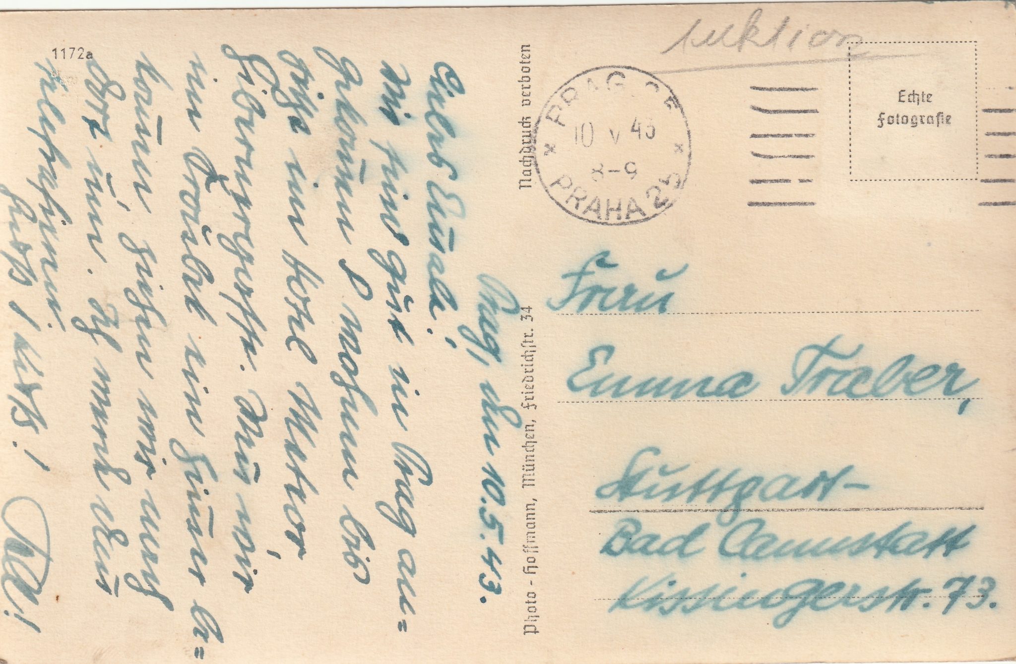 (Postcard) SS-Obergruppenführer Heydrich (Postally sent) – rare (2) (Postcard) SS-Obergruppenführer Heydrich (Postally sent) - rare