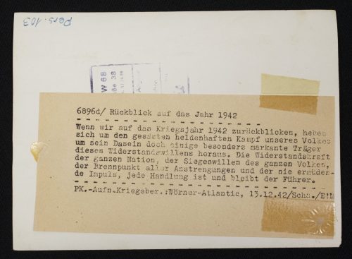 (Pressphoto) Adolf Hitler - Rückblick auf das jahr 1942