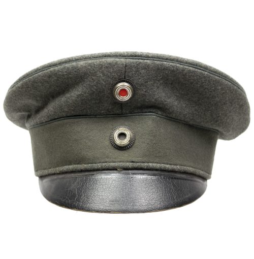 (Prussia) Imperial Feldgrau visor cap for officers - rare