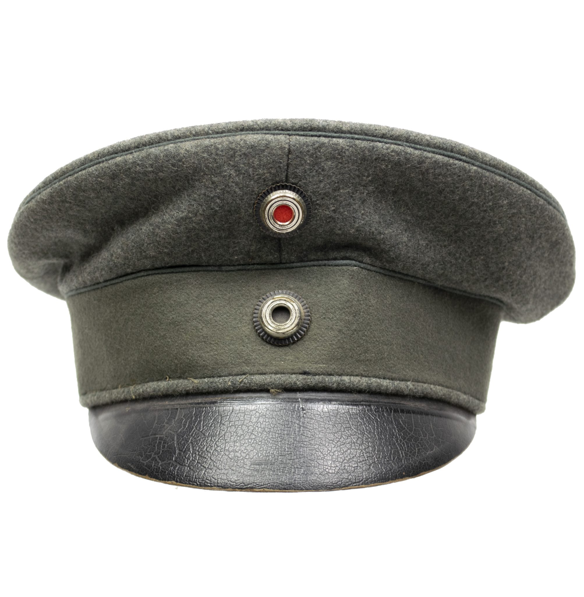 (Prussia) Imperial Feldgrau visor cap for officers - rare