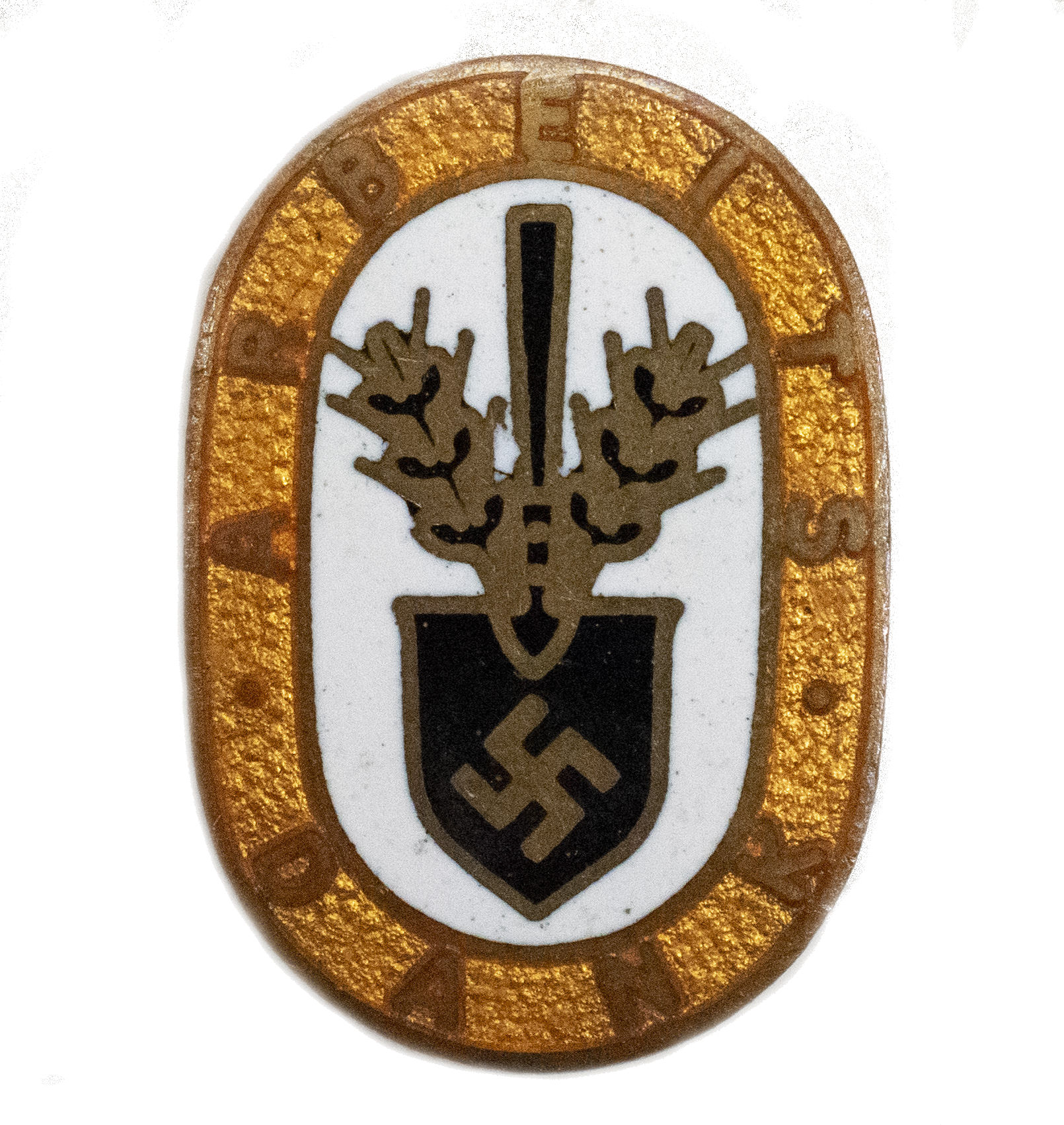 Reichsarbeitsdienst (RAD) Arbeitsdank abzeichen in orange