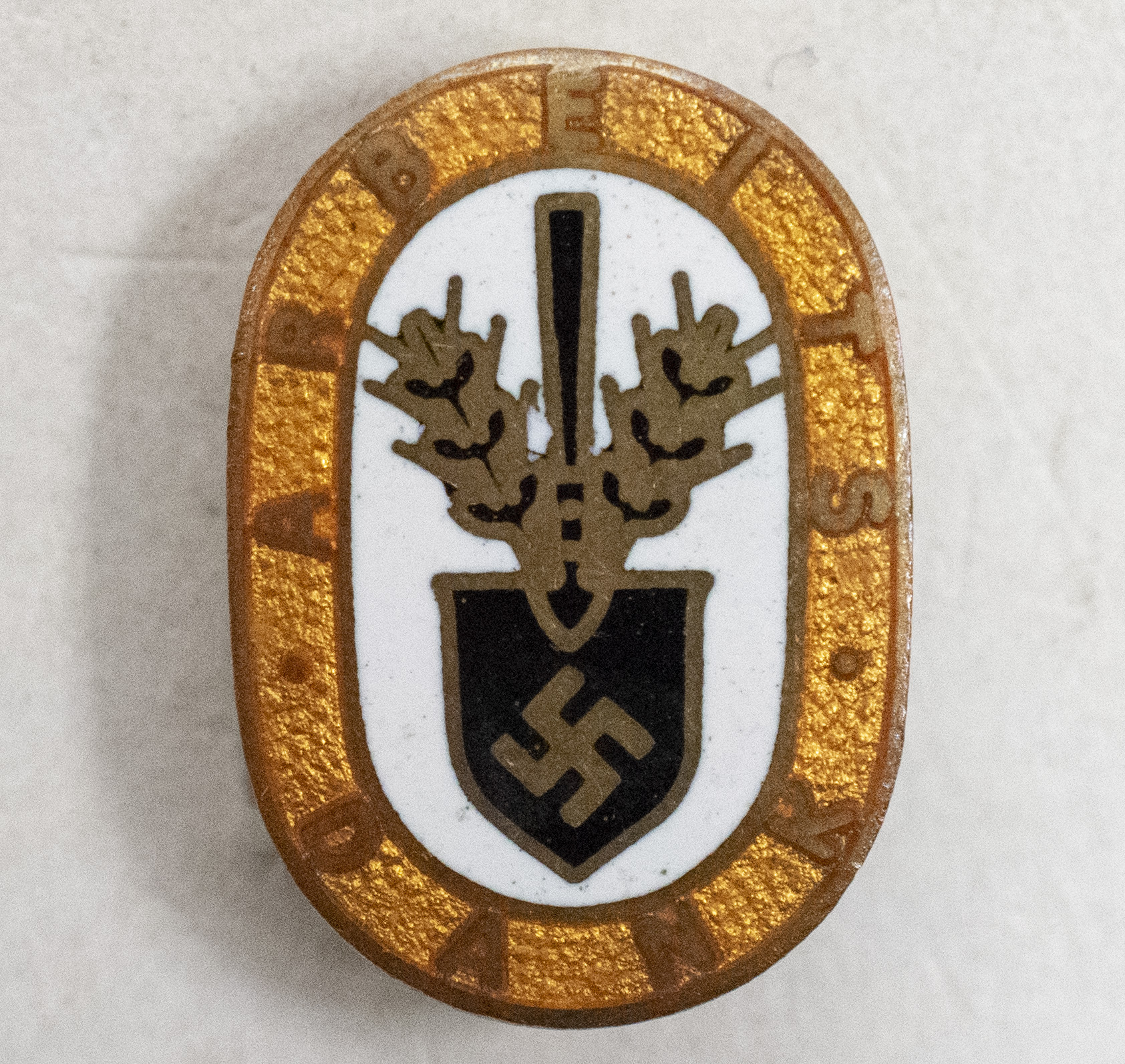 Reichsarbeitsdienst (RAD) Arbeitsdank abzeichen in orange