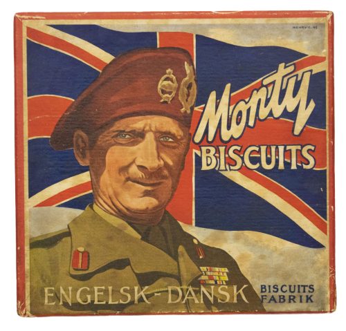 WWII BritischDanish Monty biscuits carton box (1945)