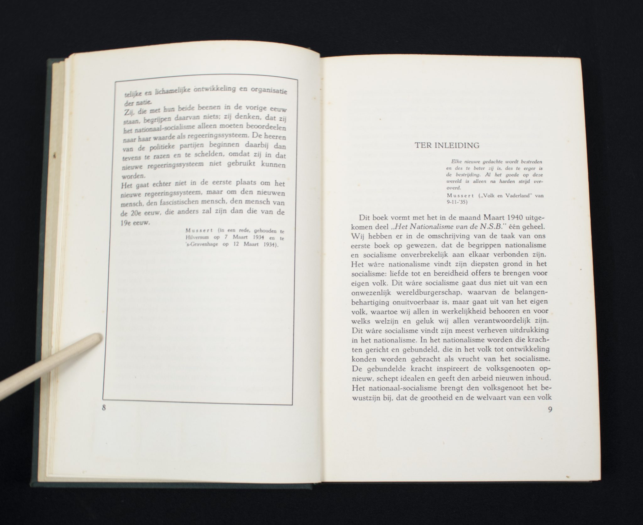 (Book) NSB - het socialisme van de N.S.B. (1940) - with rare Bolwerk bookstamp