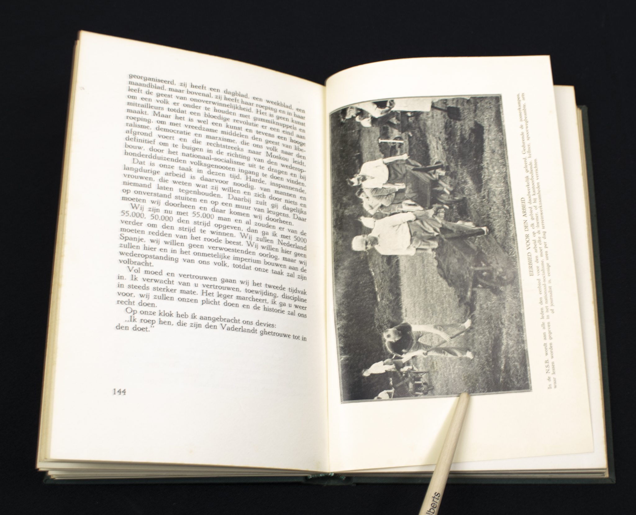 (Book) NSB - het socialisme van de N.S.B. (1940) - with rare Bolwerk bookstamp