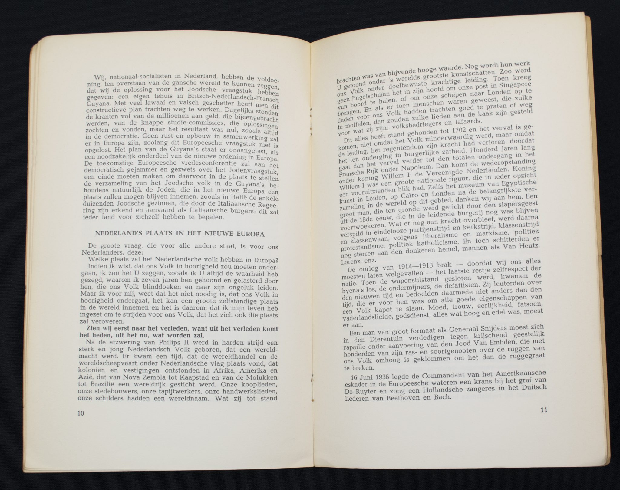 (Brochure) NSB - Mussert spreekt tot zijn zwarthemden (1939)