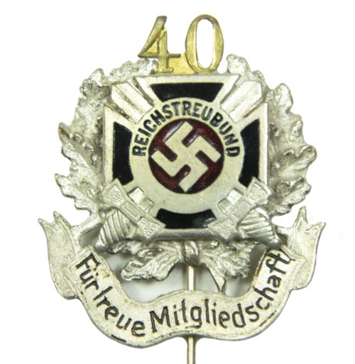 Reichstreubund ehemaliger Berufssoldaten ( RTB ) - silberne Ehrennadel für 40 jährige Mitgliedschaft