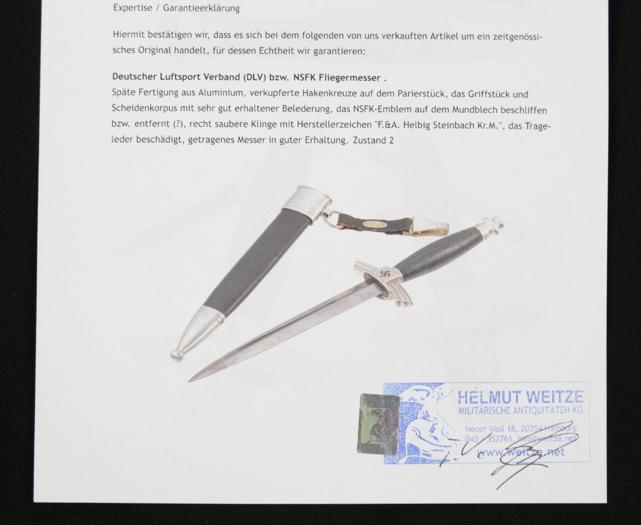 Deutscher Luftsportverband (DLV) NSFK Fliegermesser + hanger - Image 48