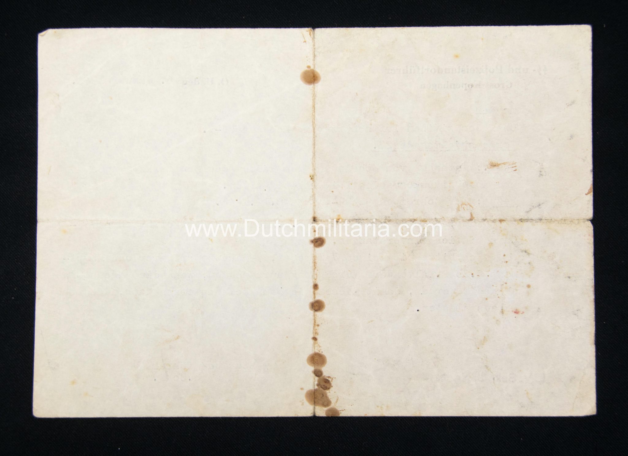 (Document Denmark) SS- und Polizeistandortführer Gross-Kopenhagen removal of furniture (1945) - rare