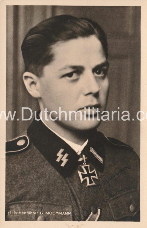 (DutchGermanic SS) Gerardus Gerard Mooyman double signed autographed postcard - EXTREMELY RARE