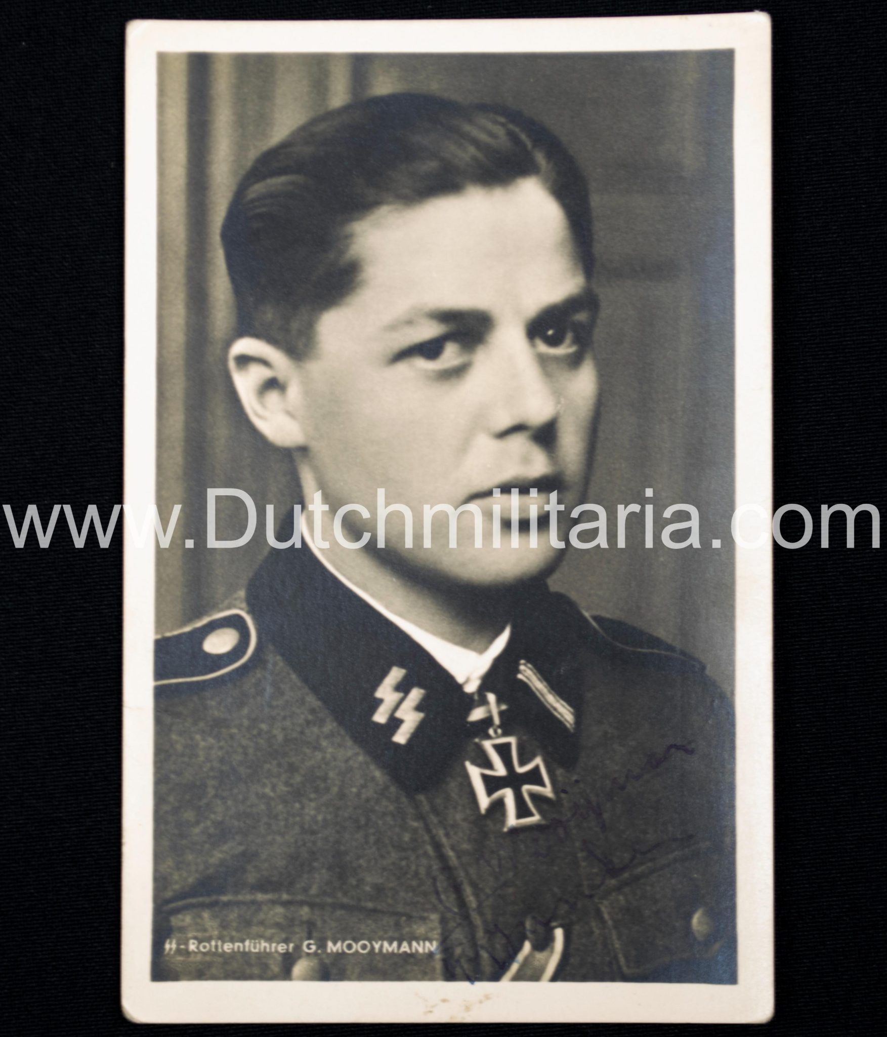 (DutchGermanic SS) Gerardus Gerard Mooyman double signed autographed postcard - EXTREMELY RARE