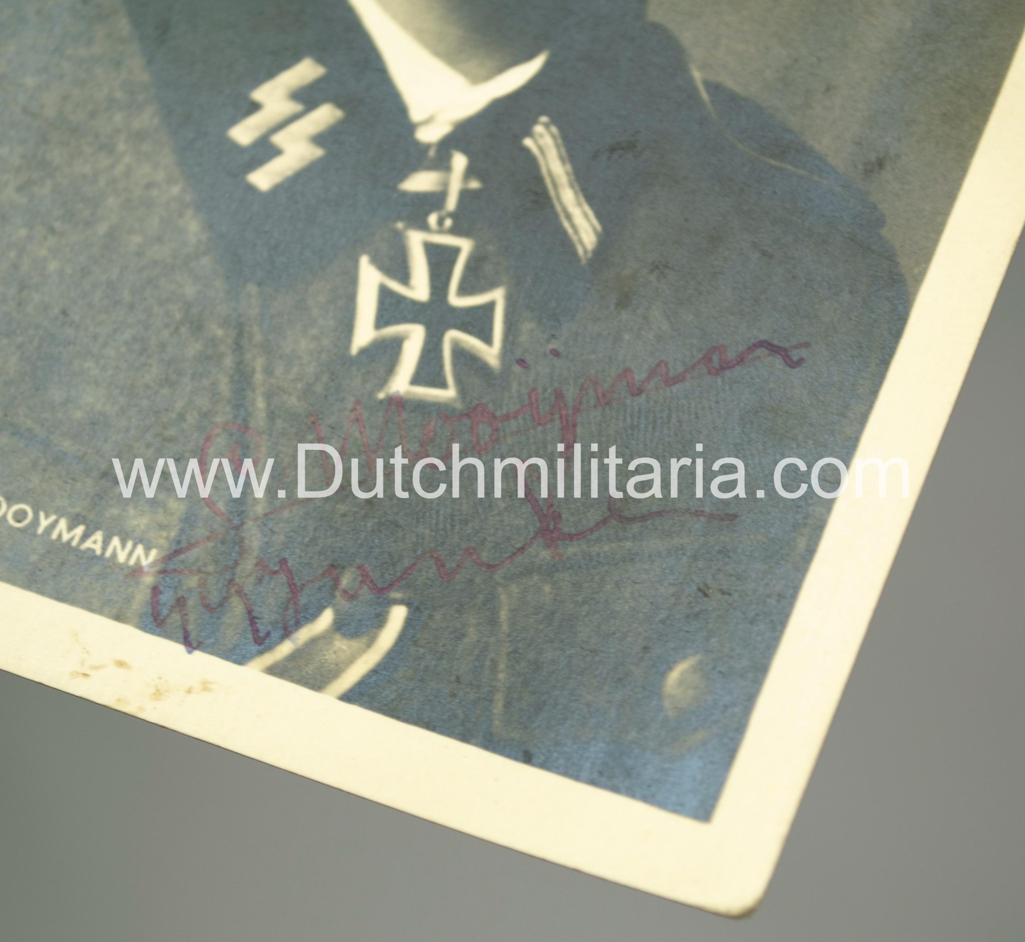 (DutchGermanic SS) Gerardus Gerard Mooyman double signed autographed postcard - EXTREMELY RARE