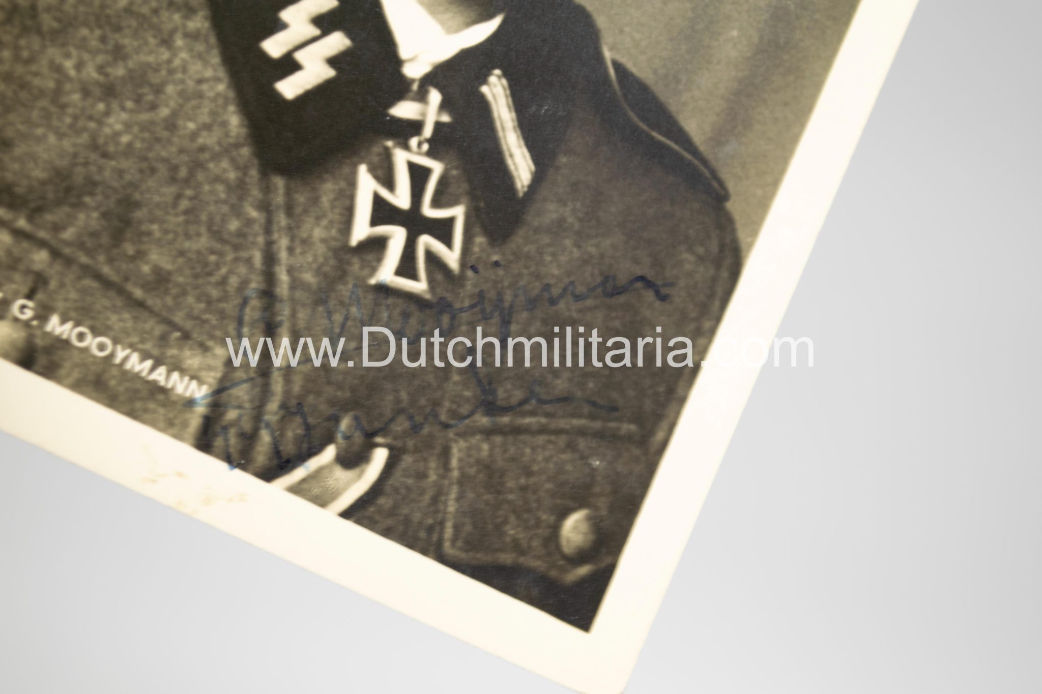 (DutchGermanic SS) Gerardus Gerard Mooyman double signed autographed postcard - EXTREMELY RARE