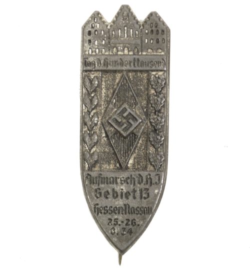 Hitlerjugend (HJ) Tag d. Hunderttausend Aufmarsch HJ Gebiet 13 Hessen Nassau 1934