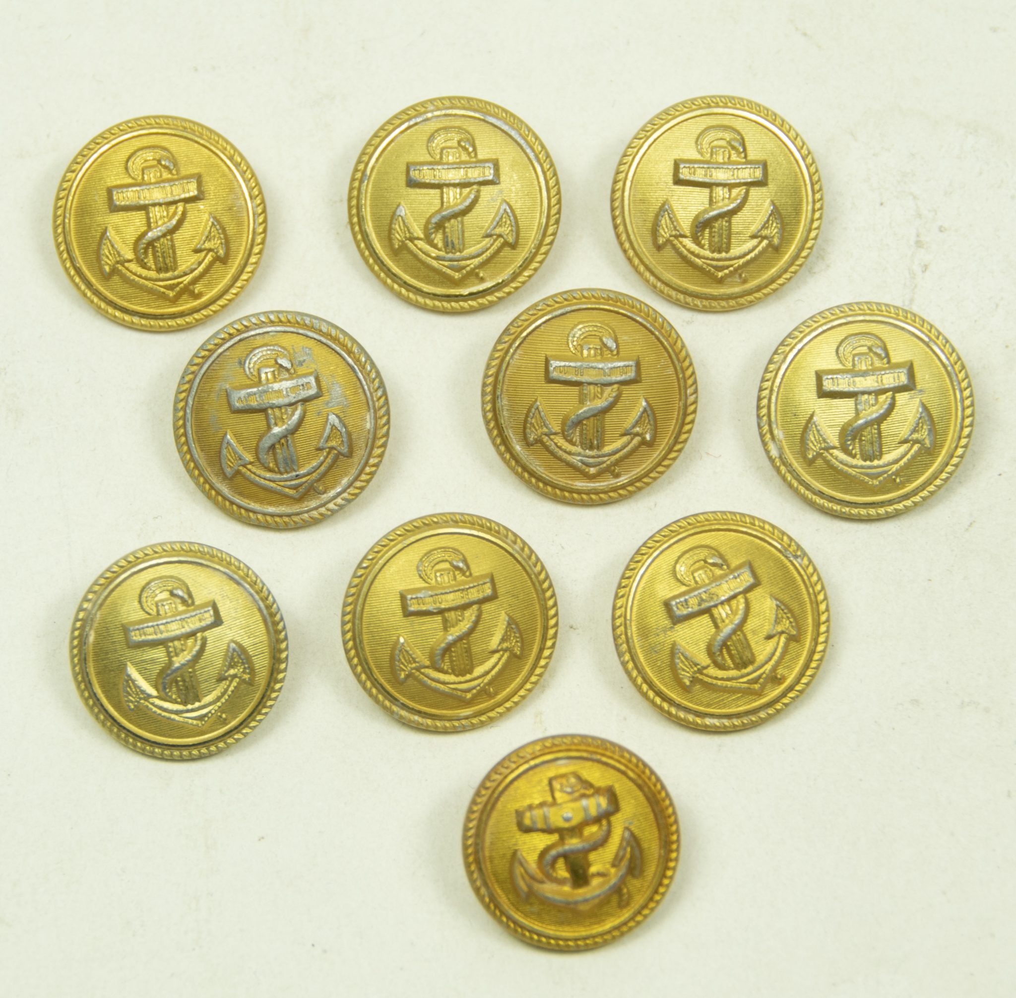 Kriegsmarine (KM) buttons 10x (1) Kriegsmarine (KM) buttons 10x