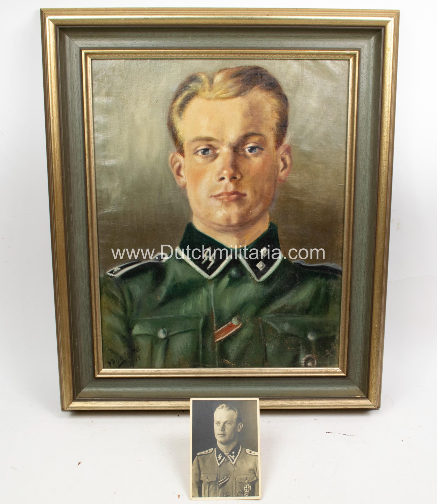 (LSSAH) SS Leibstandarte SS Adolf Hitler grouping with personal signed Heinrich Himmler business card - Extremely rare!!!