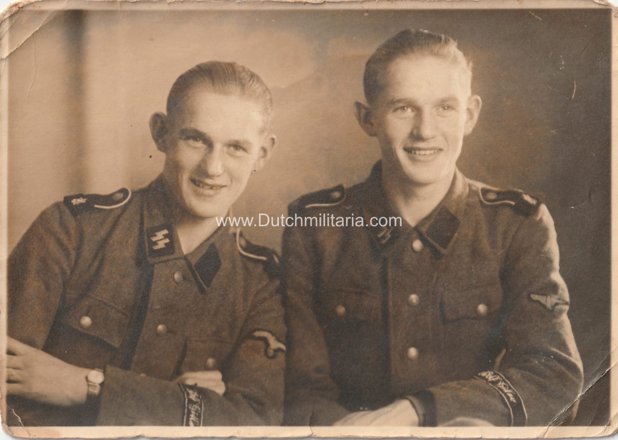 (LSSAH) SS Leibstandarte SS Adolf Hitler grouping with personal signed Heinrich Himmler business card - Extremely rare!!!