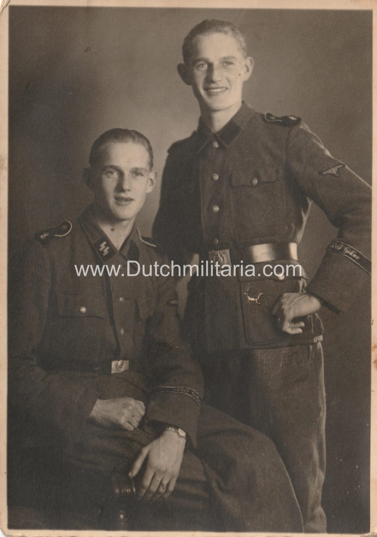 (LSSAH) SS Leibstandarte SS Adolf Hitler grouping with personal signed Heinrich Himmler business card - Extremely rare!!!