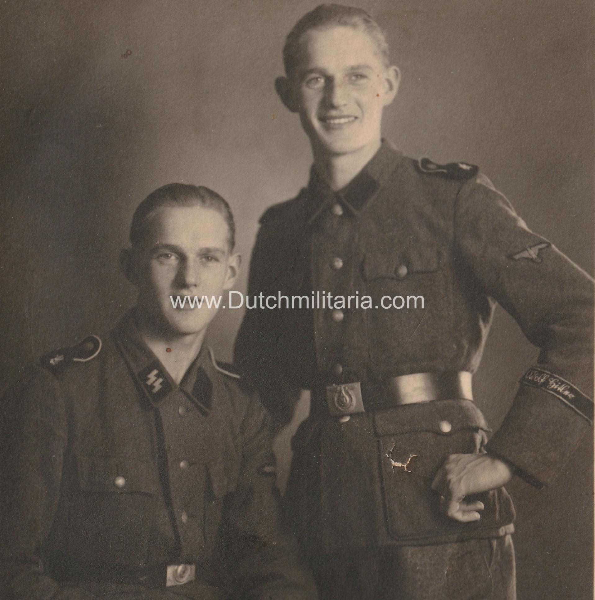 (LSSAH) SS Leibstandarte SS Adolf Hitler grouping with personal signed Heinrich Himmler business card - Extremely rare!!!