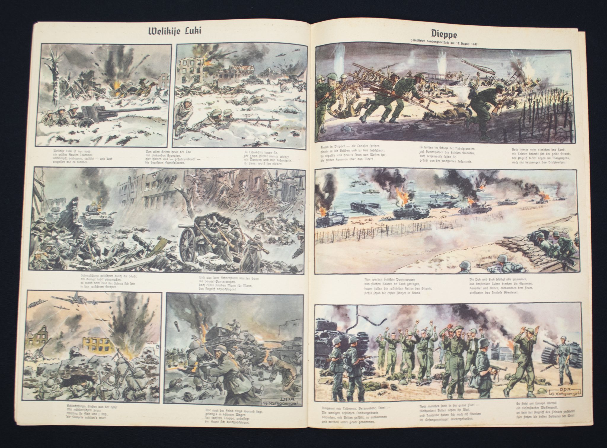 (Large propaganda map) Bilder Bogen vom Kriege (41 x 30 cm) - Image 10