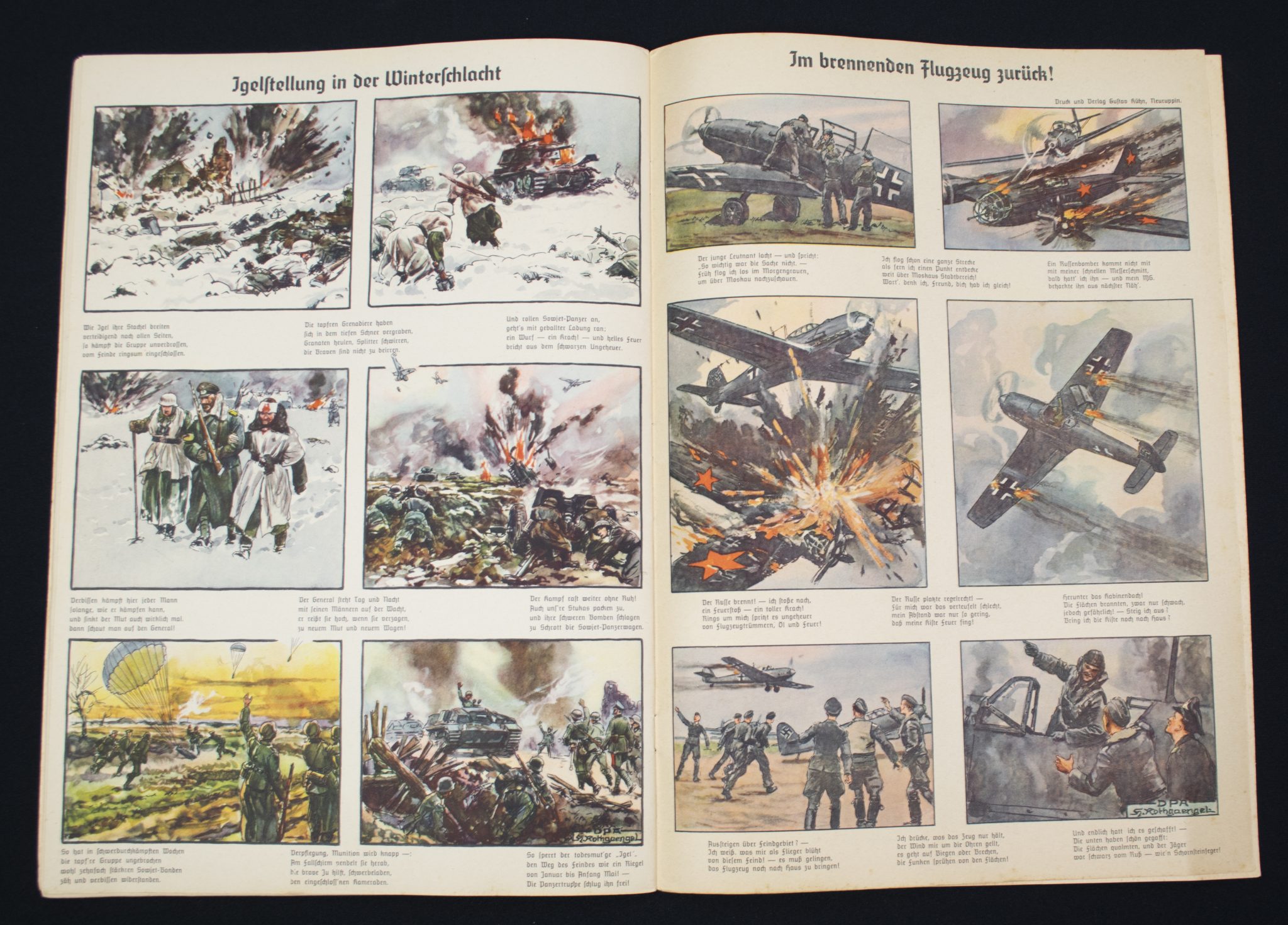 (Large propaganda map) Bilder Bogen vom Kriege (41 x 30 cm) - Image 11