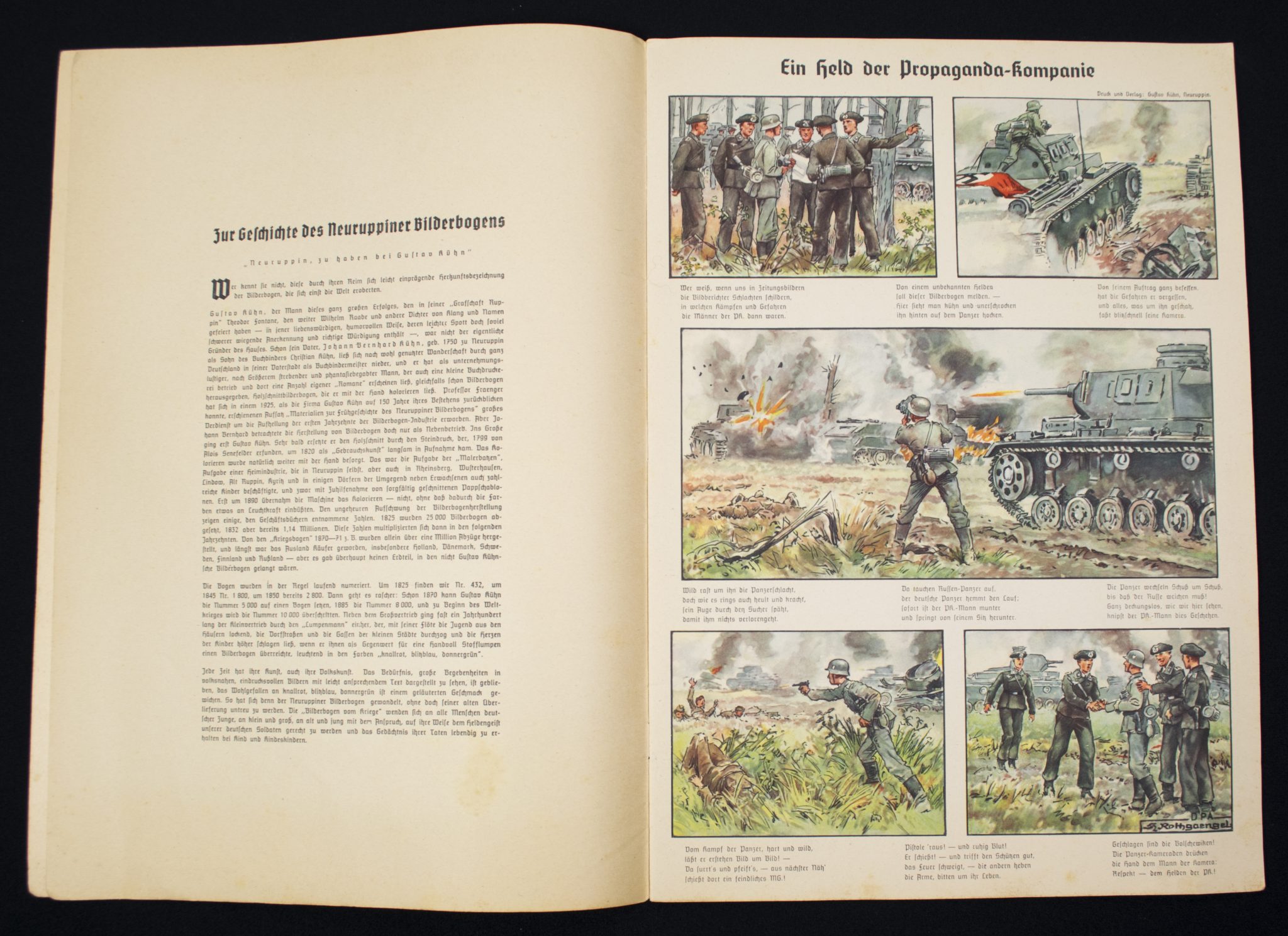 (Large propaganda map) Bilder Bogen vom Kriege (41 a 30 cm)