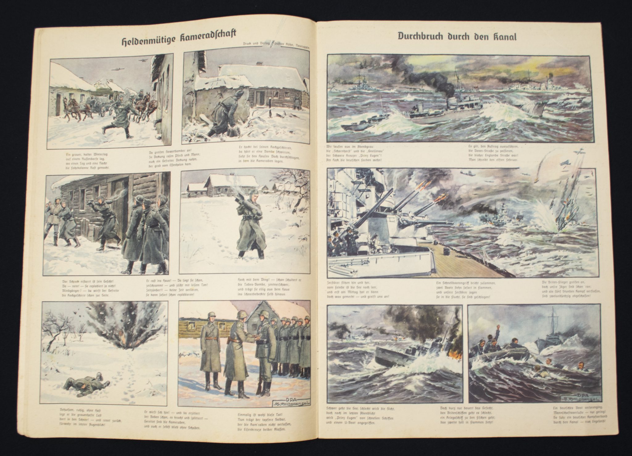 (Large propaganda map) Bilder Bogen vom Kriege (41 a 30 cm)