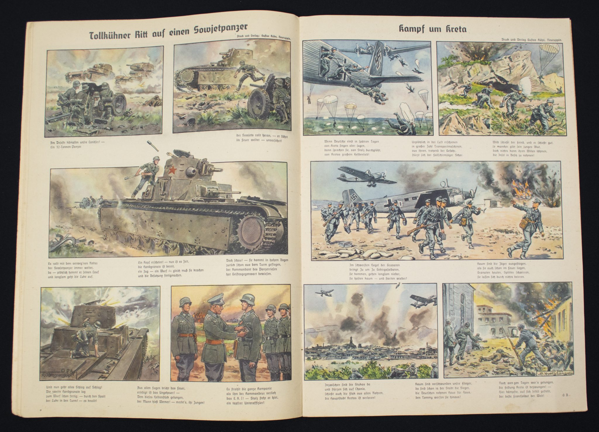 (Large propaganda map) Bilder Bogen vom Kriege (41 a 30 cm)