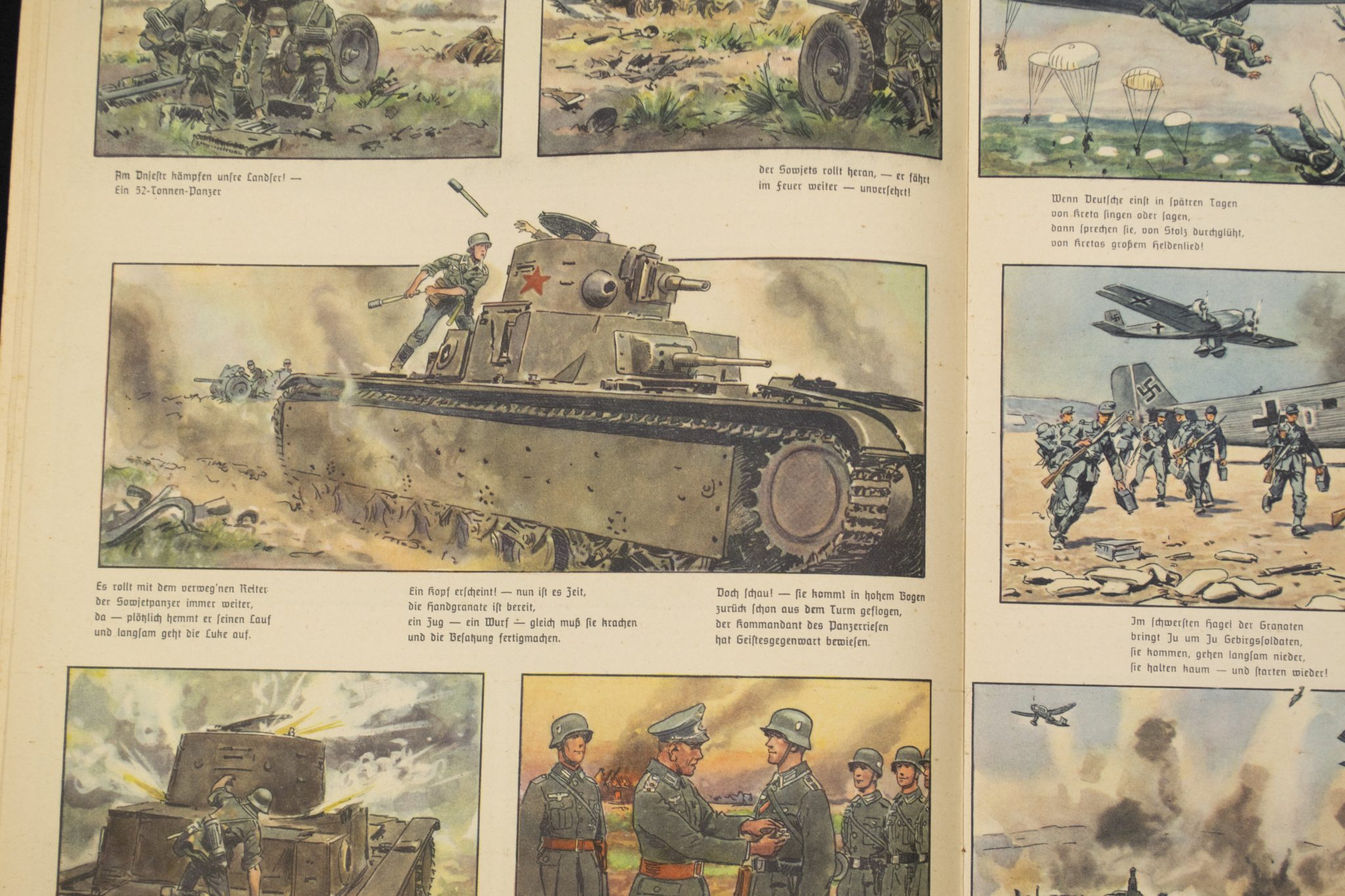 (Large propaganda map) Bilder Bogen vom Kriege (41 a 30 cm)