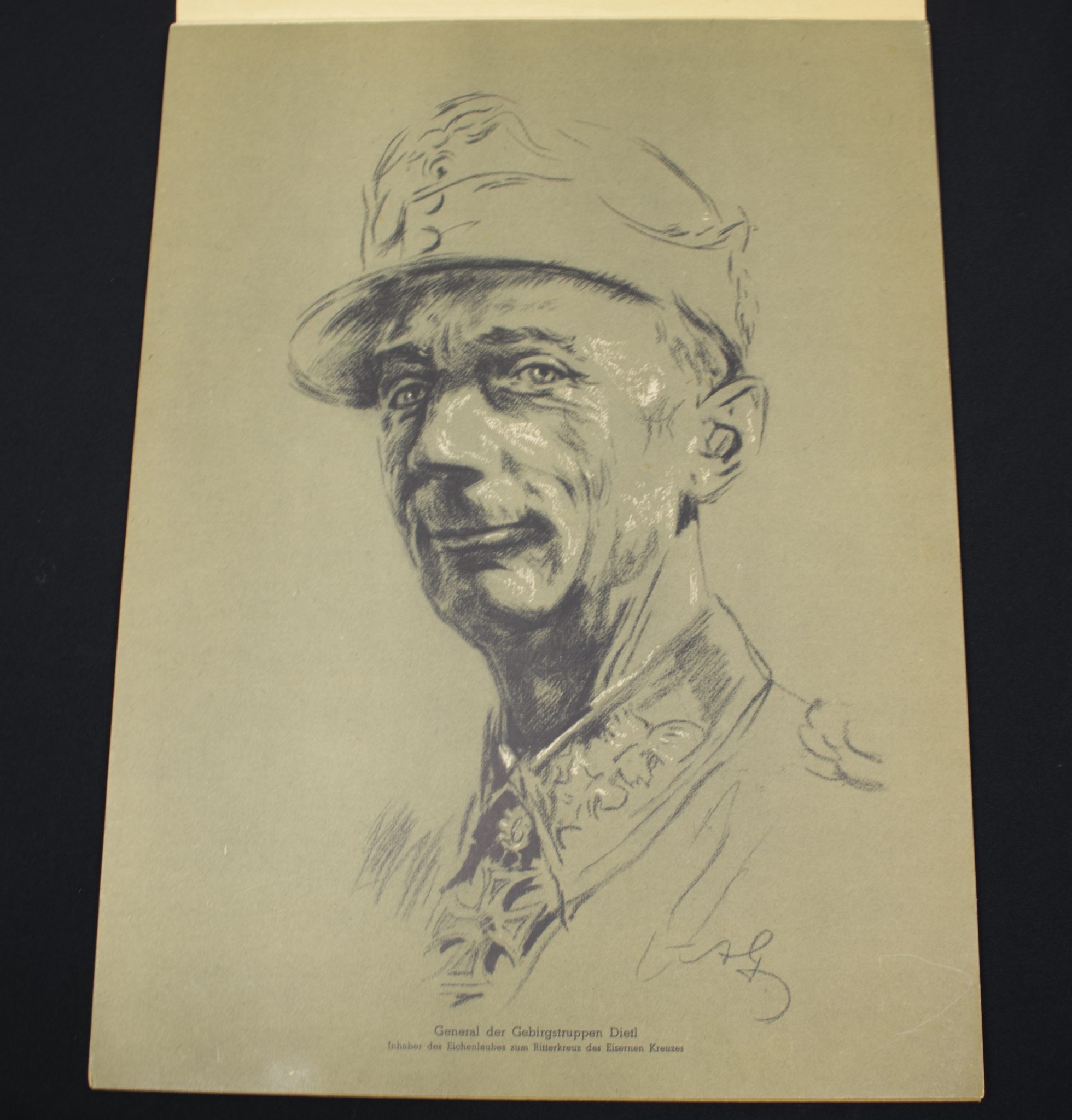 (Large Postersize Art Map) Eichenlaub Ritterkreuz Träger - Serie I - Nach Originalzeichnungen von Prof. A. Gerltenbrand - RARE - Image 14