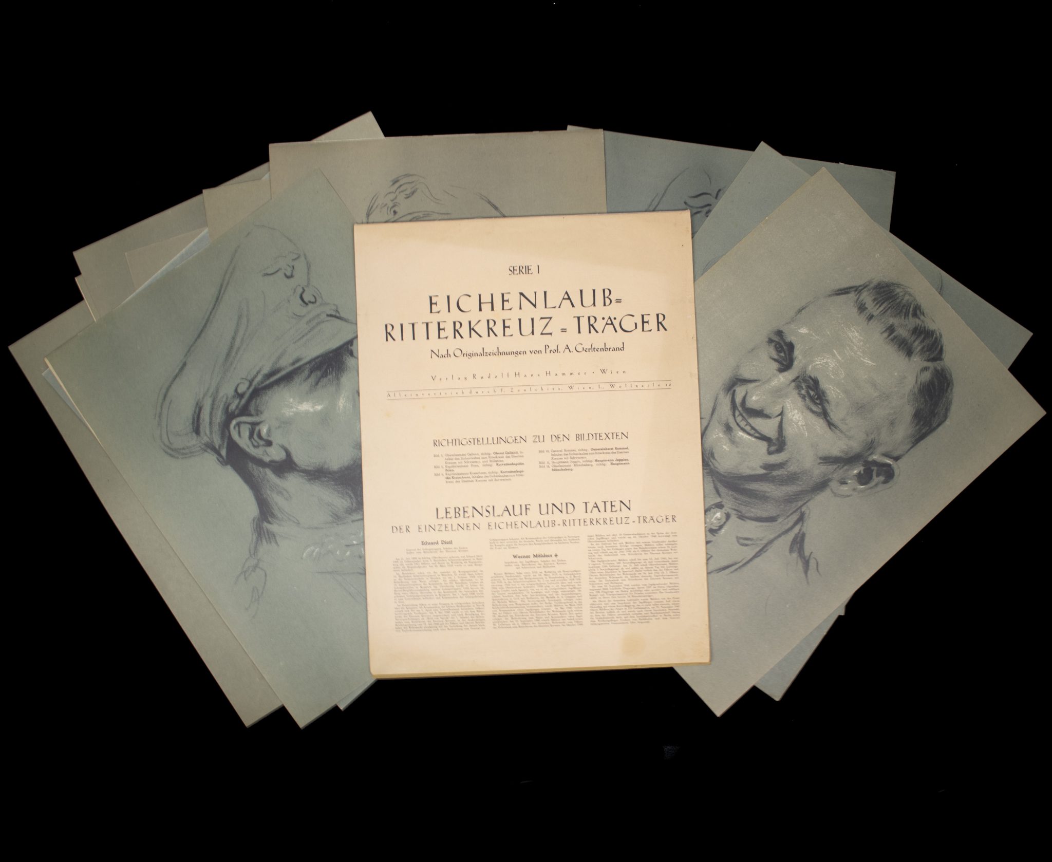 (Large size Art Map) Eichenlaub Ritterkreuz Träger – Serie I – Nach Originalzeichnungen von Prof. A. Gerltenbrand – RARE (23)