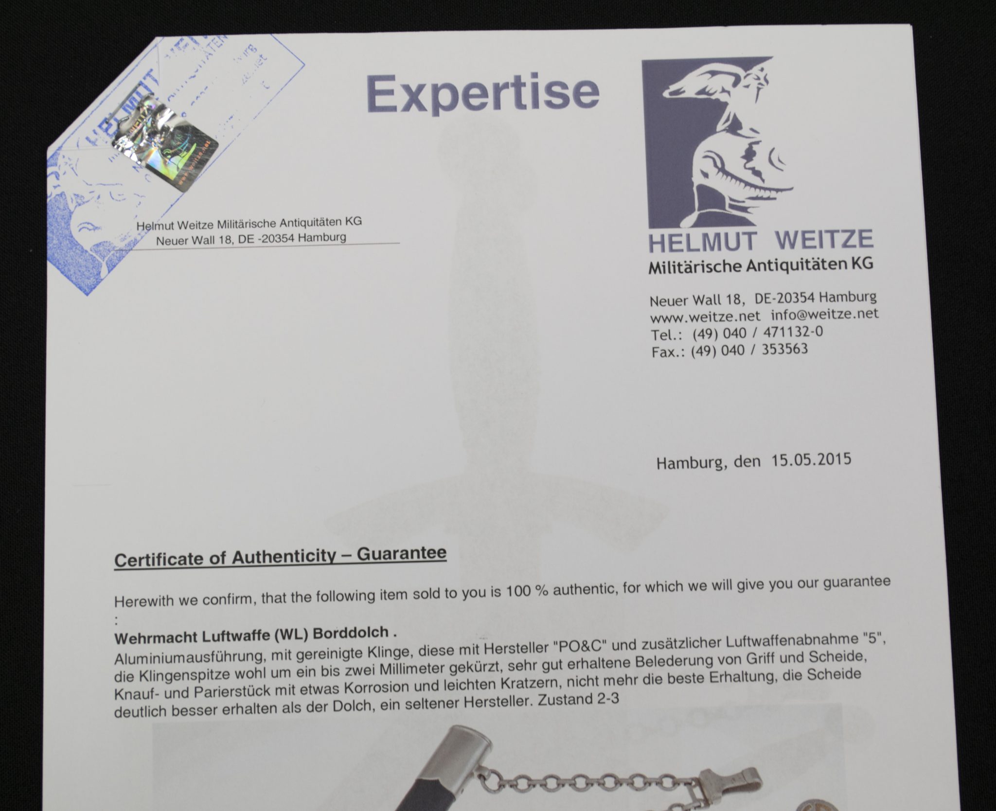 Luftwaffe (LW) Borddolch (by "PO&C") - aluminium - Image 72