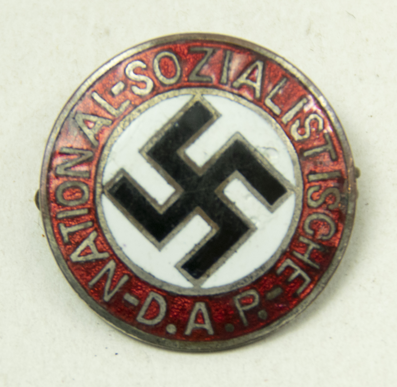 NSDAP memberbadge (Early triple small GES GESCH marked) (1) NSDAP memberbadge (Early triple small GES GESCH marked)