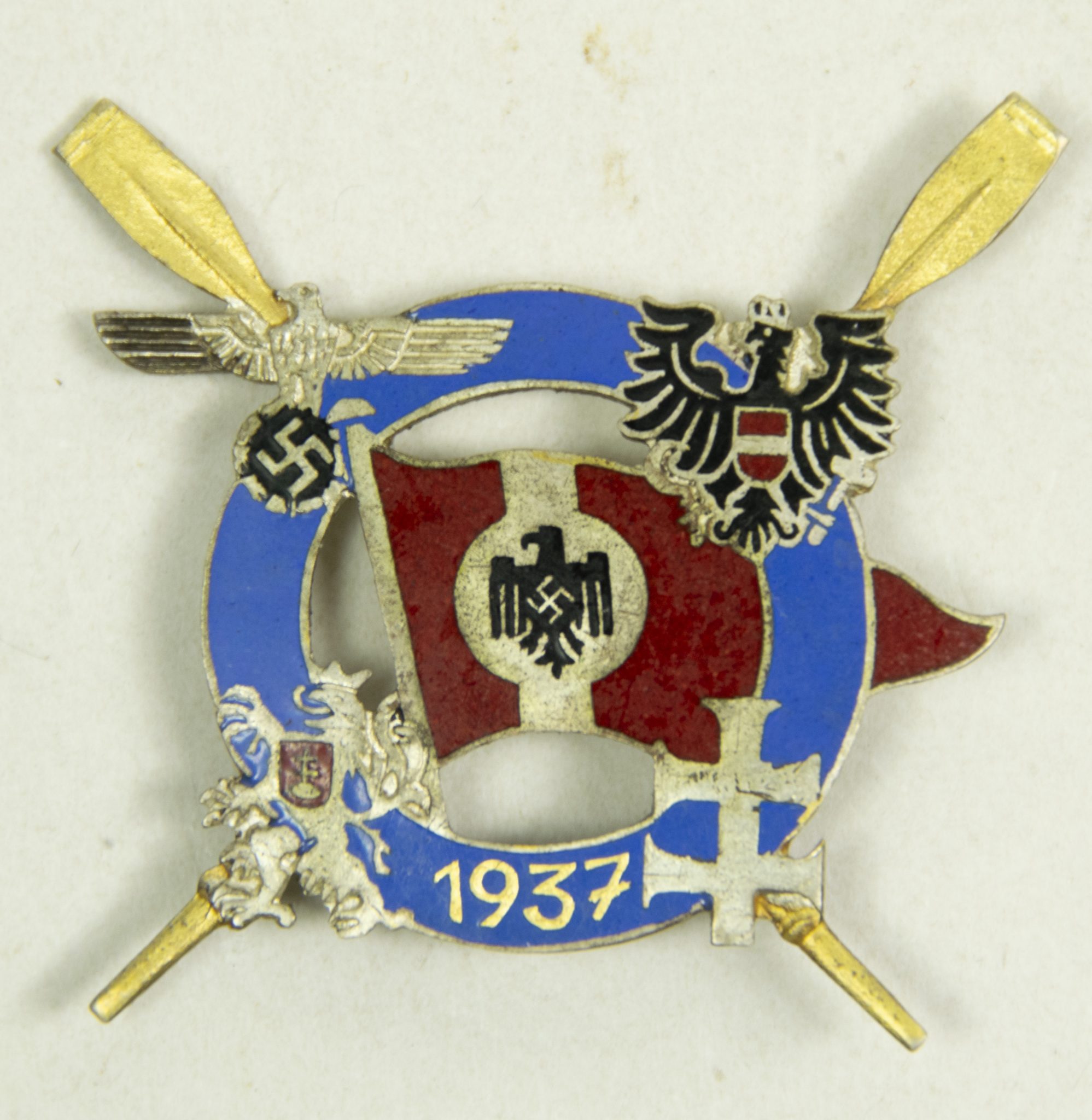 NSRL international Rudersport competition badge 1937 - rare