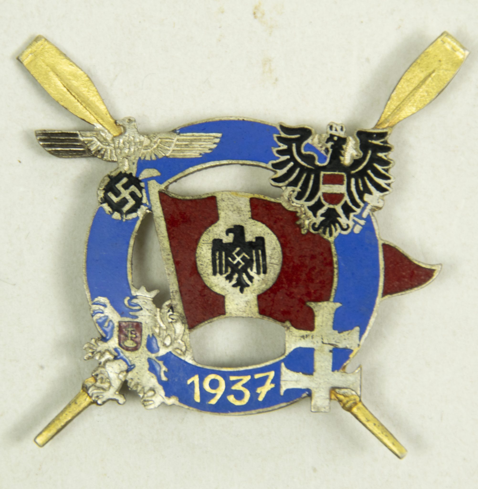 NSRL international Rudersport competition badge 1937 - rare