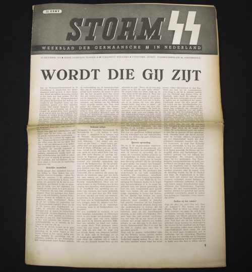 (Newspaper) Storm SS – Derde Jrg. Nr. 36 – 10December 1943