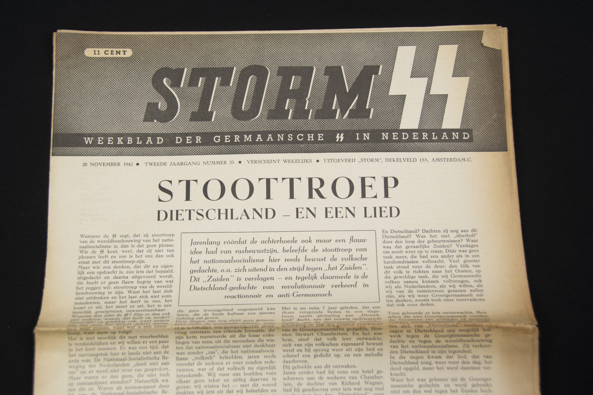 (Newspaper) Storm SS – Tweede Jrg. Nr. 33 – 20 November 1942 (1) (Newspaper) Storm SS – Tweede Jrg. Nr. 33 – 20 November 1942