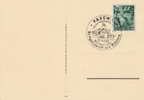 (Postcard) Adolf Hitler (stamped)