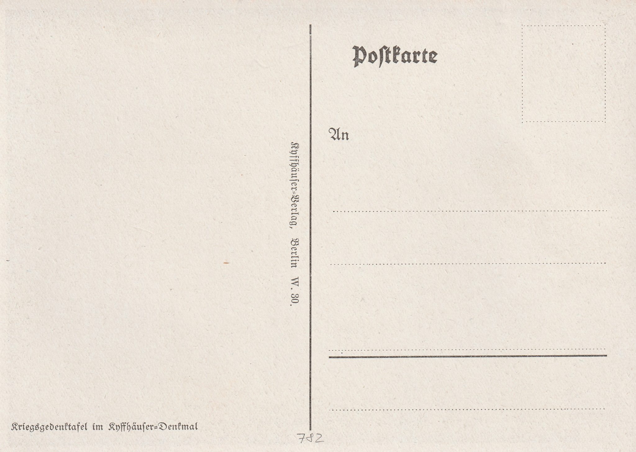 (Postcard) Kriegsgedenktafel im Kÿffhäuser-Denkmal Afrika und Palästina – rare (2) (Postcard) Kriegsgedenktafel im Kÿffhäuser-Denkmal Afrika und Palästina - rare
