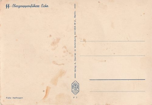 (Postcard) SS-Obergruppenführer Eicke - rare