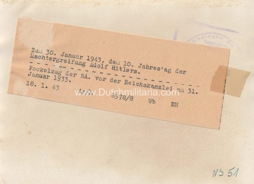 (Pressphoto) Dem 10. jahrestag der Machtergreifung Adolf Hitlers (1943)