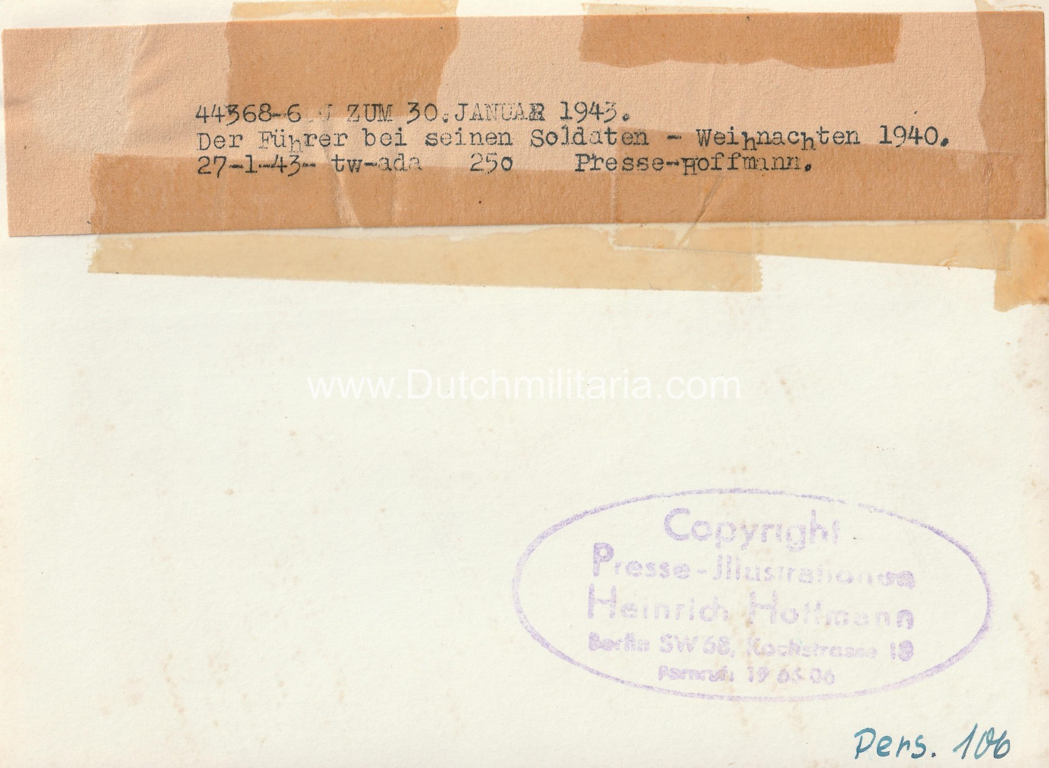 (Pressphoto) Der Führer bei seinen Soldaten – Weihnachten 1940 (2) (Pressphoto) Der Führer bei seinen Soldaten - Weihnachten 1940